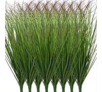 Shein 12/24/36 piezas Plantas de césped artificial, arbustos de trigo falsos, hierba alta artificial falsa para decoración exterior, tallos de follaje artif