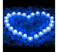 Shein 12/24 piezas de velas electrónicas con forma de corazón LED, con baterías incluidas, disponibles en varios colores, adecuadas para propuestas, bodas,