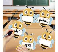 Shein 12/24 piezas Tarjetas de mesa y tarjetas de lugar con tema de abeja - Adecuado para el aula, la oficina, la fiesta | Etiquetas con diseño de abeja lin
