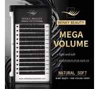 Shein 12 filas de extensiones de pestañas clásicas rusas de marta negra mate oscura con volumen DD, naturales, suaves, artificiales, de cachemira premium, d
