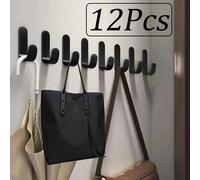 Shein 12 ganchos de metal de alta resistencia, sin necesidad de perforar, aptos para baño, cocina y dormitorio, adhesivo permanente resistente que puede sos