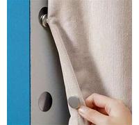 Shein 12 piezas/6 pares de ganchos magnéticos modernos de metal para cortinas - Sujetadores magnéticos montados en la pared, fáciles de instalar, adecuados