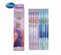 Shein 12 piezas Conjunto de lápices HB autorizados de de Frozen, artículos de papelería de dibujos animados, colección de suministros de oficina para escr