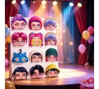 Shein 12 piezas de máscaras de gafas de papel con temática de grupo de chicas K-Pop, accesorios fotográficos para fiestas, adecuados para disfraces de fiest