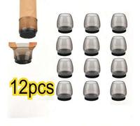 Shein 12 piezas de tapas de silicona para patas de silla con almohadillas de fieltro, diseñadas para pisos de madera, baldosas, laminado y vinilo, previenen