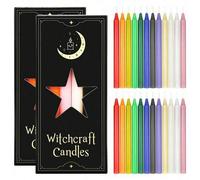 Shein 12 piezas de velas rectas y coloridas, con tiempo de quemado de 2 horas, inodoras, adecuadas para decoración del hogar, mesa de comedor, fiesta de cum