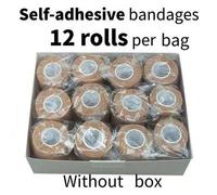 Shein 12 PIEZAS de vendas autoadhesivas - Soporte elástico deportivo - 2.5cm/1 pulgada y 5cm/2 pulgadas y 7.5cm/3 pulgadas, vendas deportivas autoadhesivas