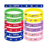 Shein 12 PIEZAS / Sanrio, Hello Kitty, Kuromi, My Melody Pulseras de silicona con dibujos animados (un conjunto de 12 piezas). Adorables pulseras de anime p