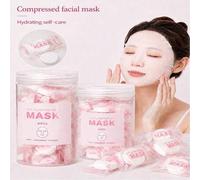 Shein 120/100/80/40/30/20/10 piezas de pastillas de mascarilla facial comprimida empaquetadas individualmente, pastillas de mascarilla comprimida DIY para u