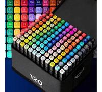 Shein 120 Colores Marcadores de Doble Punta, Resaltadores, Marcadores Permanentes, Bolígrafos para Dibujar, Adecuados para Bocetos, Dibujos de Anime, Útiles