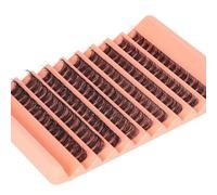 Shein 120 racimos de extensiones de pestañas individuales de estilo natural y grueso, rizo D, con efecto de mink sintético, resistentes al agua, de 8 a 16 m