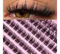 Shein 120 racimos de pestañas individuales de racimo DIY para extensión de pestañas, cruzadas, suaves, diarias, de racimo delgado, banda natural, pestañas p