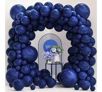 Shein 121 globos de látex de color azul marino, adecuados para cumpleaños, bodas, despedidas de soltera, ceremonias de graduación, aniversarios, verano, fie