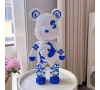 Shein 13,000 piezas de un conjunto de construcción de osos blancos y azules, adecuado para fiestas, decoración de oficinas, Nochebuena y regalos navideños,