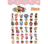Shein 13 o 25 piezas de decoraciones de pastel con temática de Paw Patrol Charge Forward, banderas de decoración de pastel para fiesta de cumpleaños, 1 band