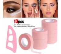 Shein 13 piezas Cinta para sombras de ojos, Lápiz delineador Herramientas auxiliares, Cinta protectora para maquillaje de ojos, Cinta de pegamento para pest