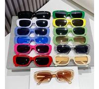 Shein 13 piezas Gafas de moda de diseño clásico de plástico con marco rectangular pequeño en estilo retro, para mujeres y hombres, aptas para usar al aire l