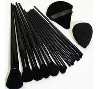 Shein 13 piezas Juego de brochas de maquillaje + 2 piezas Esponja y borla de maquillaje de color/forma aleatorios, sombras de ojos, base, BB cream, correcto