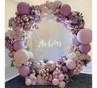 Shein 135 piezas de globos de látex metálicos morados de 5/10/18 pulgadas, adecuados para cumpleaños, bodas, fiestas de compromiso, Halloween, eventos navid