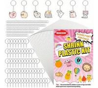 Shein 136 piezas de kit de envase térmico para comida, plato térmico, lámina de plástico térmica, que incluye 6 piezas de papel térmico para comidas, 130 pi