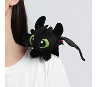 Shein 13cm Llavero de peluche de Toothless de DreamWorks Cómo entrenar a tu dragón | Gancho desmontable para mochila | Muñeco de peluche suave, regalo para