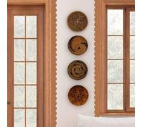 Shein 14 piezas de tiras decorativas de madera natural sin terminar con borde ondulado festoneado, molduras pequeñas y lindas para manualidades DIY, decorac