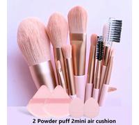 Shein 14 piezas Juego de brochas de maquillaje, brocha de base, brocha de sombra de ojos, brocha de difuminado, brocha de delineador, brocha de rímel, broch