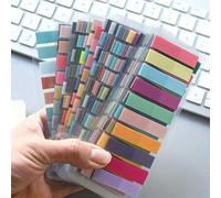 Shein 1400/1000/200 unidades, Etiquetas adhesivas, Marcadores de número de página, Notas adhesivas, Coloridos marcadores de libros transparentes y reutiliza