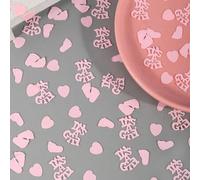 Shein 15/30/50g Confeti de papel para la revelación del género del bebé en color rosa para decoraciones de baby shower, dispersión sobre mesas, recuerdos de
