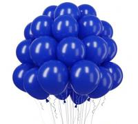 Shein 15/45/100 piezas Globos de látex azul real de 5/10/12 pulgadas Globos de helio adecuados para decoración de cumpleaños, graduación, baby shower, boda,