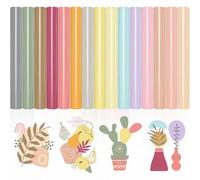 Shein 15 piezas de láminas de vinilo para transferencia térmica, paquete de vinilo de 12 in x 10 in en tonos neutros crema, marrón y beige, 15 colores de vi