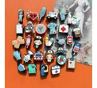 Shein 15 piezas Serie médica aleatoria, tablero médico, personal médico, enfermeras, caja de medicamentos, ambulancia, mascarilla médica, bolsa de sangre mé