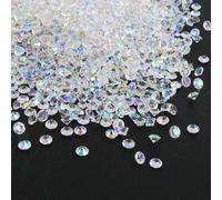Shein 1500 piezas de gemas acrílicas transparentes de 4 mm con efecto AB para rellenar jarrones, decoración de mesas en bodas, eventos nupciales, fiestas, d