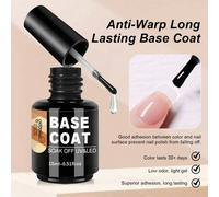 Shein 15ml Esmalte de uñas en gel base, base transparente de alto brillo, removible, de larga duración, apto para manicura casera y salón, requiere el uso d