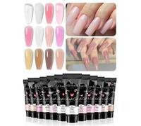 Shein 15ml Esmalte de uñas en gel de extensión rápida de color rosa nude, gel duro de construcción, esmalte de uñas en gel semi-permanente, extensión acríli