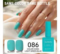 Shein 15ml Esmalte de uñas en gel verde pavo real, tono verde azulado, gel de uñas UV LED removible, botella individual de unicolor a juego, calidad profesi