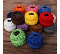 Shein 16 rollos de bolas de hilo de algodón degradado ombré, hilo de encaje para bordado, micro ganchillo DIY, punto de cruz, materiales de costura para tej