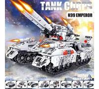 Shein 1628 piezas/Set Tanque militar de alta dificultad 8-en-1 - Juego de bloques de construcción DIY, rompecabezas de arquitectura compleja para adultos, j