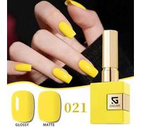 Shein 16ml Esmalte de Uñas Gel Amarillo Limón Verano Primavera Amarillo Gel UV Removible Alta Pigmentación Larga Duración Acabado Brillante Arte de Uñas Man