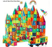 Shein 18/27/33/60 piezas Juego de bloques de construcción magnéticos, adecuado para niños de 3-4 años, estimula la creatividad de los niños. Este juego de b