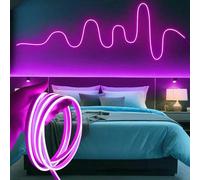 Shein 1m/2m/3 metros/4m/5m Tira de luz decorativa de neón sensible al tacto LED, iluminación ambiente flexible regulable por USB, tiras de luz a prueba de a