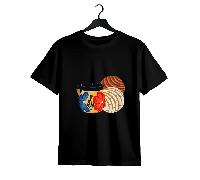 Shein 1piece T-Shirt Suitable for Men And Women Women'S Round Neck Short Sleeve T-Shirt with Coffee And Bread Pattern Suitable for Father'S Day And Mother'S