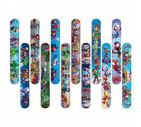 Shein 1set/12pcs Pulseras de Superhéroes, y Pulseras con Hebilla Temática de Amigos, Varios Estampados de Héroes, Opciones Ideales para Fans y Suministros d