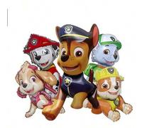 Shein 1set/5pcs Globos de película de aluminio del equipo de patrulla canina Decoración de fiesta de cumpleaños de bebé Suministros de decoración de festiva