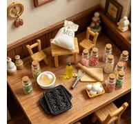 Shein 1Set Juego de Utensilios de Cocina en Miniatura para Casa de Muñecas | Juego Completo que Recrea una Escena de Cocina Realista | Rico en Detalles | Ac