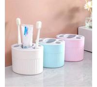 Shein 2/1 Piezas Soporte para cepillos de dientes de baño, Estante para pasta de dientes, Estante de almacenamiento de accesorios de baño, Soporte para 5 ce