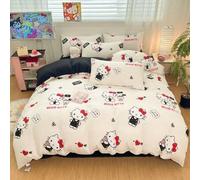 Shein 2/3 piezas Juego de ropa de cama - Hello Kitty/Kuromi/Cinnamoroll/Pochacco (1 pieza Funda nórdica + 1/2 piezas Funda de almohada, sin relleno) Dibujos