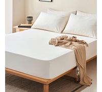 Shein 2/3 piezas Juego de sábanas ajustadas de unicolor - 1 pieza de sábana y 1/2 piezas de fundas de almohada, funda de colchón de bolsillo profundo, suave