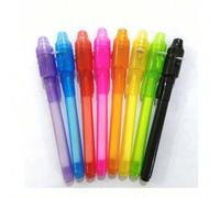 Shein 2/4/8 piezas Bolígrafo marcador invisible que brilla en la oscuridad de color aleatorio, bolígrafo de luz LED UV, bolígrafo de mensaje secreto mágico,