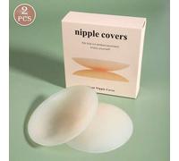 Shein 2/4 piezas Cubierta reutilizable ultra delgada para pezones con caja de regalo, autoadhesiva invisible sin tirantes para senos, crema para el busto pa